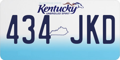 KY license plate 434JKD
