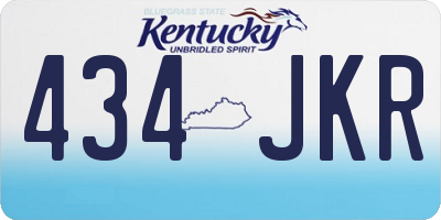 KY license plate 434JKR
