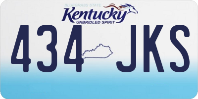 KY license plate 434JKS