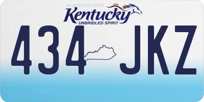 KY license plate 434JKZ