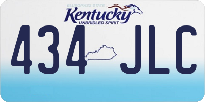 KY license plate 434JLC