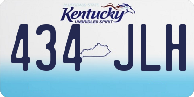 KY license plate 434JLH