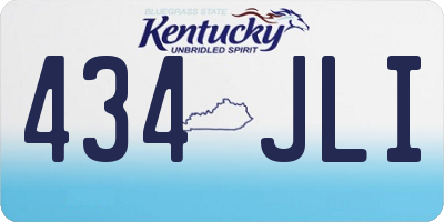 KY license plate 434JLI