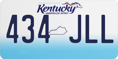 KY license plate 434JLL