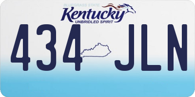 KY license plate 434JLN