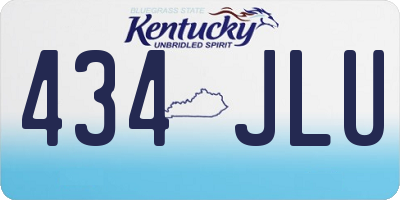 KY license plate 434JLU