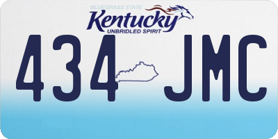 KY license plate 434JMC