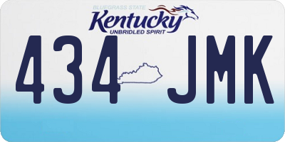 KY license plate 434JMK