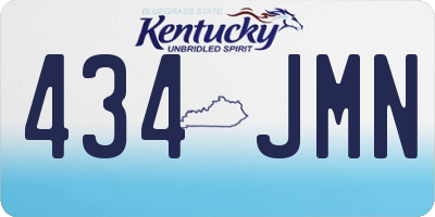 KY license plate 434JMN