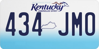 KY license plate 434JMO