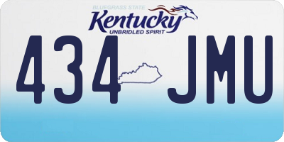 KY license plate 434JMU