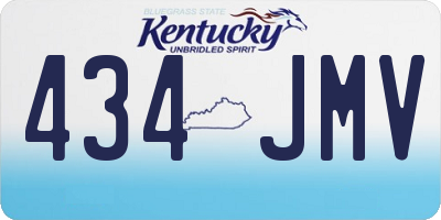 KY license plate 434JMV