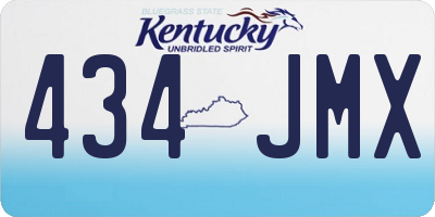 KY license plate 434JMX