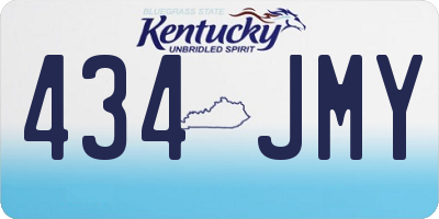 KY license plate 434JMY