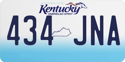 KY license plate 434JNA