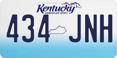 KY license plate 434JNH