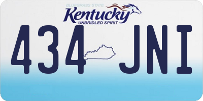 KY license plate 434JNI