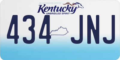 KY license plate 434JNJ