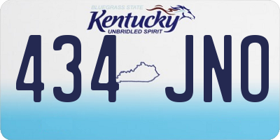 KY license plate 434JNO