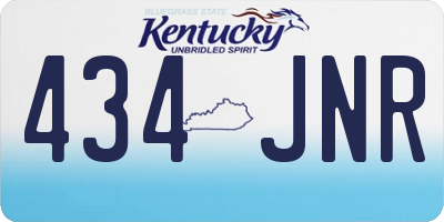 KY license plate 434JNR