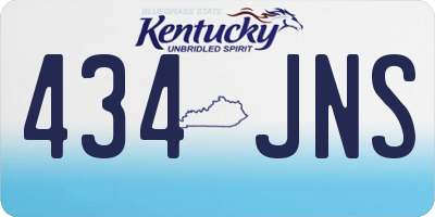 KY license plate 434JNS