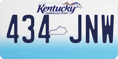 KY license plate 434JNW