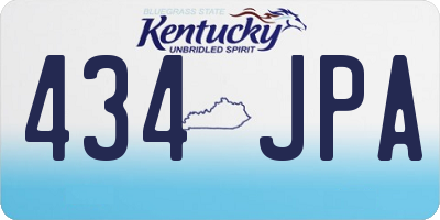 KY license plate 434JPA