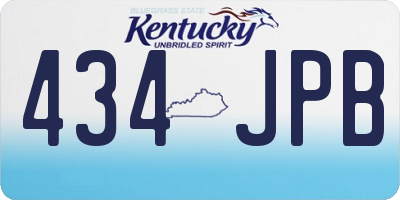 KY license plate 434JPB