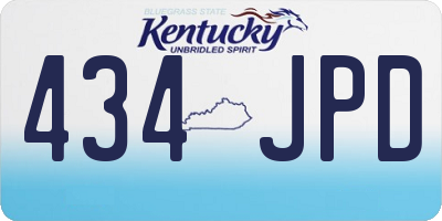 KY license plate 434JPD