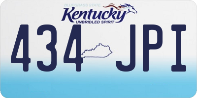 KY license plate 434JPI
