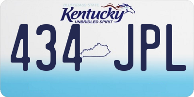 KY license plate 434JPL