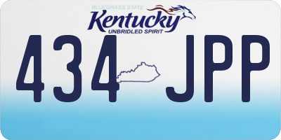 KY license plate 434JPP