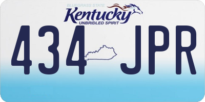 KY license plate 434JPR