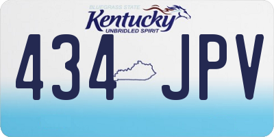 KY license plate 434JPV