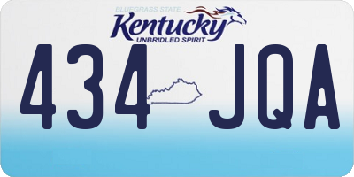 KY license plate 434JQA