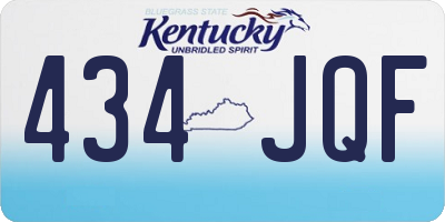 KY license plate 434JQF