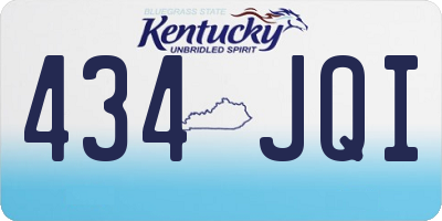 KY license plate 434JQI