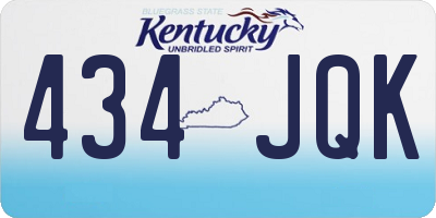 KY license plate 434JQK