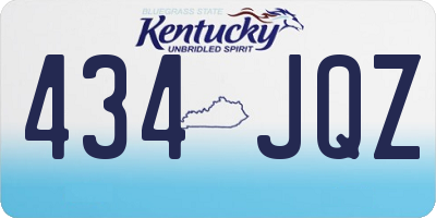 KY license plate 434JQZ