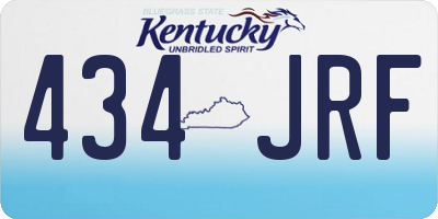 KY license plate 434JRF