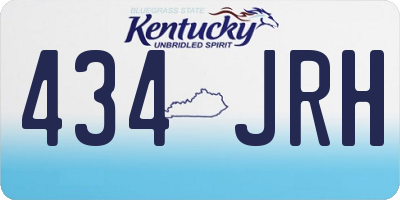 KY license plate 434JRH