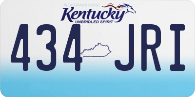 KY license plate 434JRI