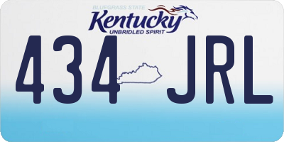 KY license plate 434JRL