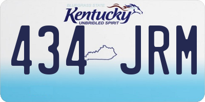 KY license plate 434JRM