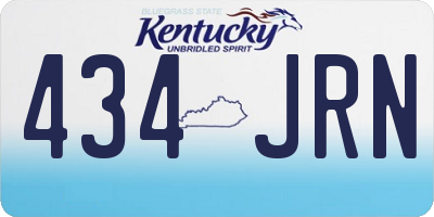 KY license plate 434JRN