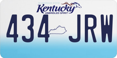 KY license plate 434JRW