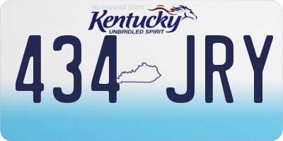 KY license plate 434JRY