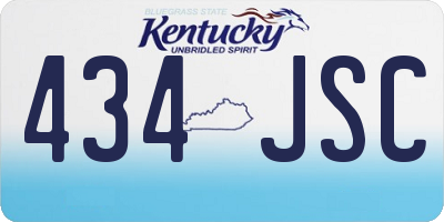 KY license plate 434JSC