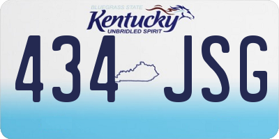 KY license plate 434JSG