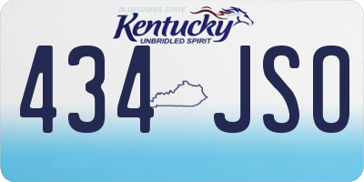 KY license plate 434JSO